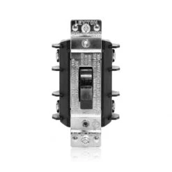 30 Amp 600 Volt Industrial Grade Double Pole Single Phase AC Manual Motor Controller Toggle Switch - Black MS302-DS