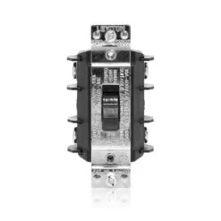 30 Amp 600 Volt Industrial Grade Double Pole Single Phase AC Manual Motor Controller Short Toggle Switch - Black
