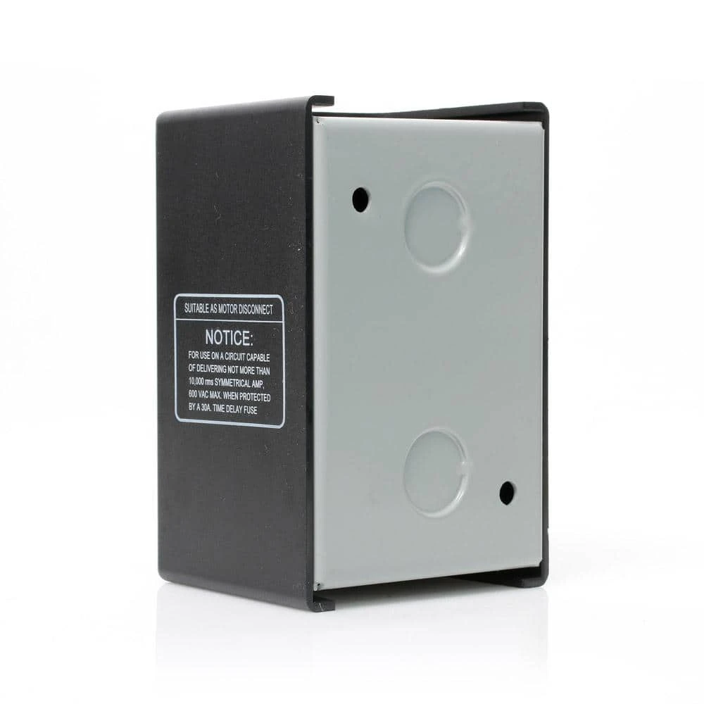 30 Amp 600 Volt Industrial Grade 3-Pole Toggle In Type 1 Enclosure W/ Metal Back Plate AC Manual Motor Controller - Gray 2 30 Amp 600 Volt Industrial Grade 3-Pole Toggle In Type 1 Enclosure W/ Metal Back Plate AC Manual Motor Controller - Gray - Image 2