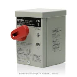 30 Amp 600 Volt Industrial Grade 2-Pole Toggle In Type 3R Enclosure AC Manual Motor Controller - Gray N3302-DS 9 30 Amp 600 Volt Industrial Grade 2-Pole Toggle In Type 3R Enclosure AC Manual Motor Controller - Gray N3302-DS -Fire Place Store leviton motor controls n3302 ds 4f 1000