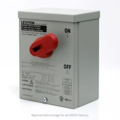 60 Amp 600 Volt Industrial Grade 2-Pole Toggle In Type 3R Enclosure AC Manual Motor Controller - Gray N3602 -Fire Place Store leviton motor controls n3602 4f 1000