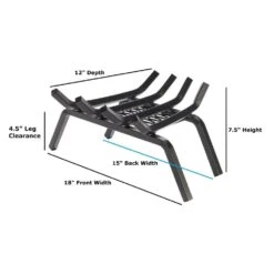 18 In. Steel Heavy-Duty Fireplace Grate With Ember Retainer 8 18 In. Steel Heavy-Duty Fireplace Grate With Ember Retainer -Fire Place Store liberty foundry fireplace grates g200 18 bx 1f 1000