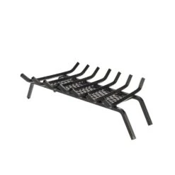 30 In. Steel Heavy-Duty Fireplace Grate With Ember Retainer