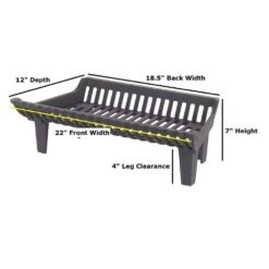 22 In. Cast Iron Heavy-Duty Fireplace Grate With 4 In. Clearance 8 22 In. Cast Iron Heavy-Duty Fireplace Grate With 4 In. Clearance -Fire Place Store liberty foundry fireplace grates g22 4 bx 1f 1000