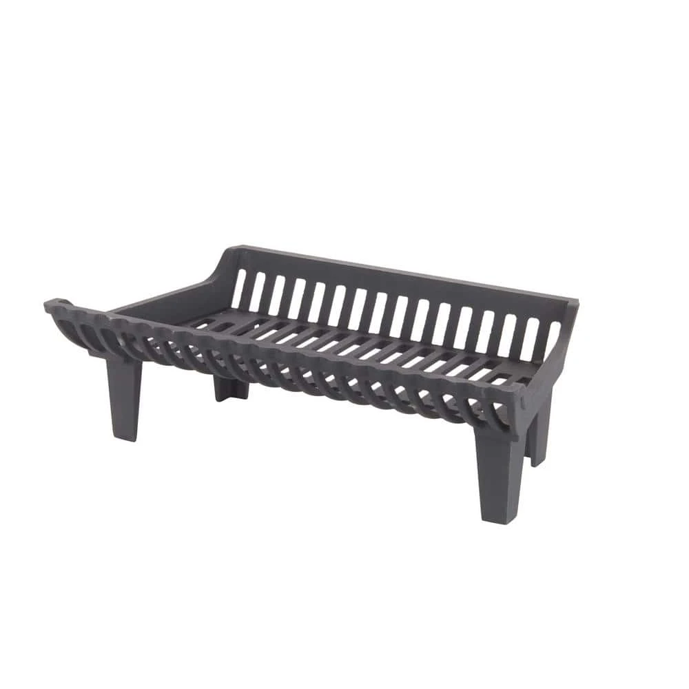 22 In. Cast Iron Heavy-Duty Fireplace Grate With 4 In. Clearance 1 22 In. Cast Iron Heavy-Duty Fireplace Grate With 4 In. Clearance