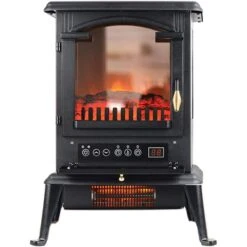3 Sided Flame View Infrared Heater Stove -Fire Place Store lifesmart electric stove heaters ht1109 77 1000