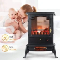 3 Sided Flame View Infrared Heater Stove -Fire Place Store lifesmart electric stove heaters ht1109 a0 1000