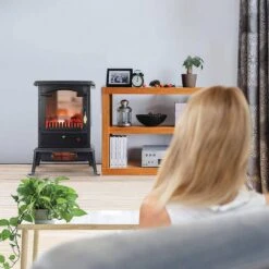 3 Sided Flame View Infrared Heater Stove -Fire Place Store lifesmart electric stove heaters ht1109 c3 1000