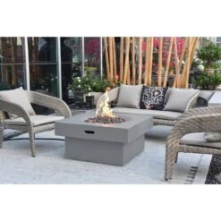 Modeno Branford 34 In. L X 34 In. W X 17 In. H Square Light Grey Concrete Natural Gas Fire Table -Fire Place Store light gray modeno gas fire pits ofg141lg ng 31 1000