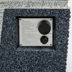 20 In. W X 20 In. D X 29.1 In. H Square Concrete Propane Gas Outdoor Fire Pit In Light Grey-Blue -Fire Place Store light grey blue staykiwi gas fire pits skaohfp15lg bl 1f 1000