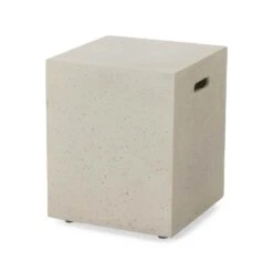 Aidan 39 In. X 11.47 In. Round MGO Gas Outdoor Patio Fire Pit Table In Light Grey 50,000 BTU With Tank Holder -Fire Place Store light grey noble house gas fire pits 11222 44 1000