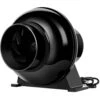 4 In. 195 CFM Duct Inline Ventilation Fan Air Circulation Vent HVAC Exhaust Blower For Grow Tent/Kitchens Lite, Black