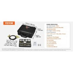 Hydraulic Pressure Test Kit Gauge Set With Carrying Case For Excavator Tractors Machinery -Fire Place Store lukvuzo hvac tools hssa21fs008 c3 1000