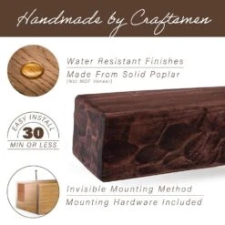 Rough Hewn 36 In. X 5.5 In. Mahogany Mantel -Fire Place Store mahogany dogberry collections mantel shelves m hewn 3605 mhog none d4 1000