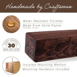 Rough Hewn 72 In. X 5.5 In. Mahogany Mantel -Fire Place Store mahogany dogberry collections mantel shelves m hewn 7205 mhog none d4 1000