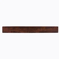 Rustic 72 In. Mahogany Cap-Shelf Mantel