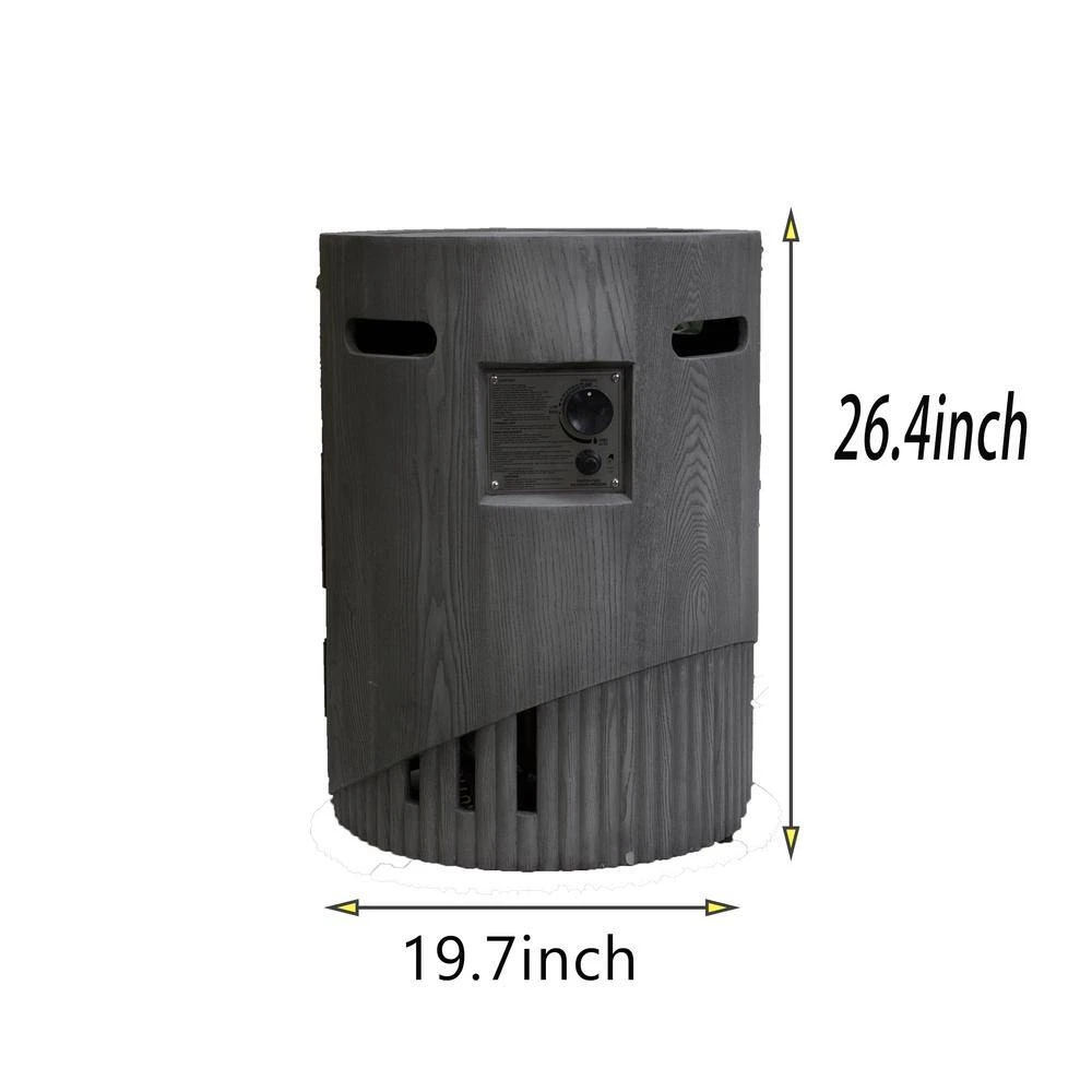 26 In. X 20 In. 32000 BTU, CSA Certification Round Outdoor Gas Fire Pit, Contain 2.5kg Lava Stone And Rainproof Cover 4 26 In. X 20 In. 32000 BTU, CSA Certification Round Outdoor Gas Fire Pit, Contain 2.5kg Lava Stone And Rainproof Cover - Image 4