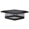 9 In. X 9 In. Galvanized Steel Fixed Chimney Cap In Black