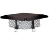 9 In. X 18 In. Galvanized Steel Adjustable Chimney Cap In Black