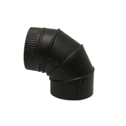 6 In. X 6 In. Black Stove Pipe Elbow