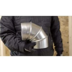 9 In. 90 Degree Adjustable Elbow -Fire Place Store master flow metal ducts 90e9 fa 1000