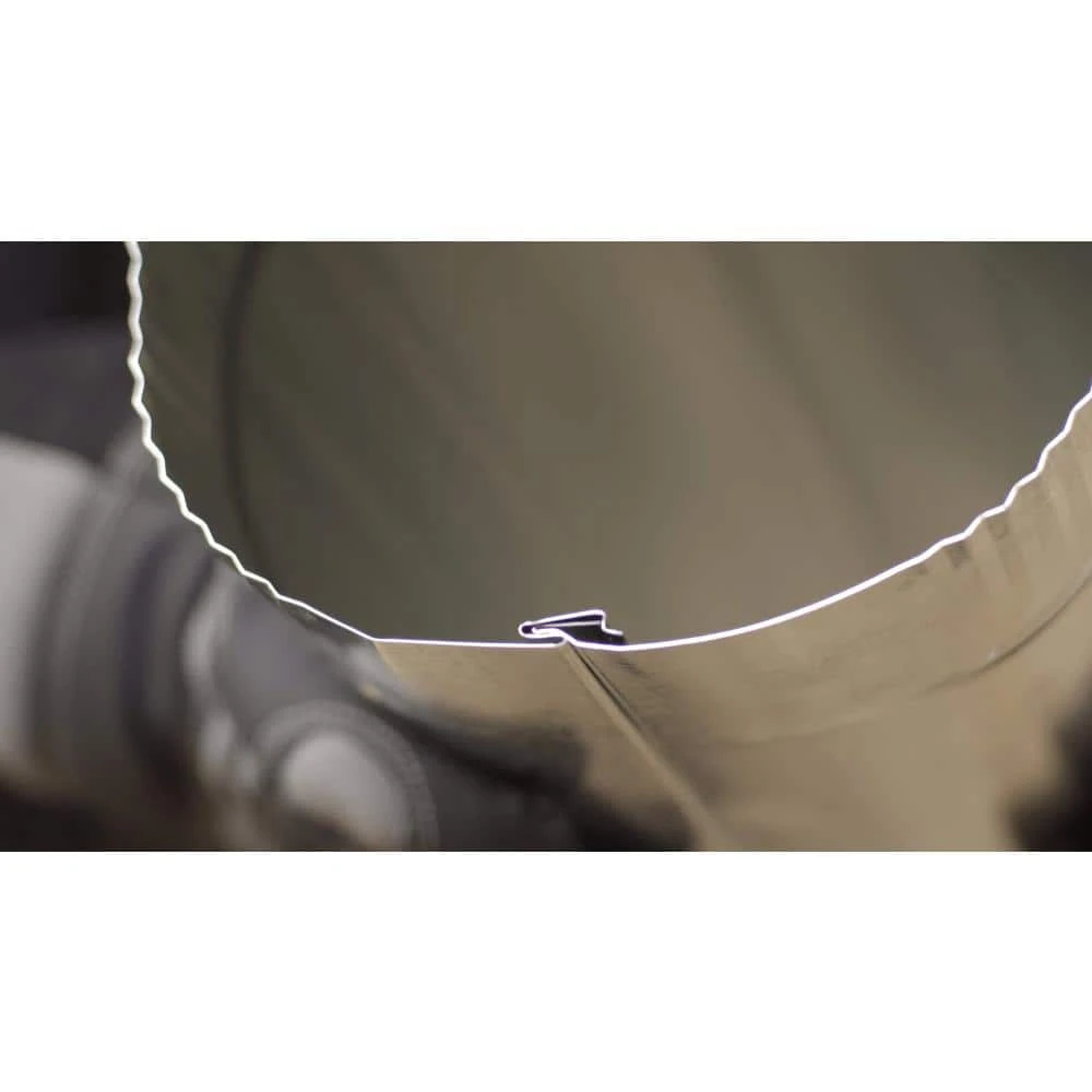 4 In. X 5 Ft. Beaded Metal Duct Pipe 5 4 In. X 5 Ft. Beaded Metal Duct Pipe - Image 5