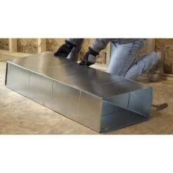 24 In. X 8 In. X 4 Ft. Half Section Rectangular Duct -Fire Place Store master flow metal ducts rd24x8x48 44 1000