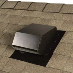 10 In. Goose Neck Vent - Roof Cap In Black -Fire Place Store master flow rooftop venting gnv10bl 31 1000