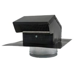 5 In. Goose Neck Vent - Roof Cap In Black