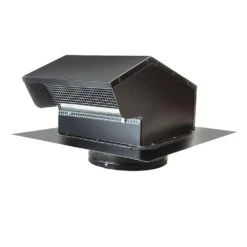6 In. Goose Neck Vent Roof Cap In Black