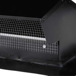 7 In. Goose Neck Vent - Roof Cap In Black -Fire Place Store master flow rooftop venting gnv7bl c3 1000