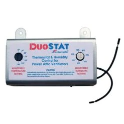 Adjustable Dual Thermostat And Humidistat For Power Attic Fans -Fire Place Store maxx air programmable thermostats xxduostat 66 1000
