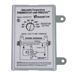 Adjustable Thermostat With Firestat For Power Attic And Exhaust Fans