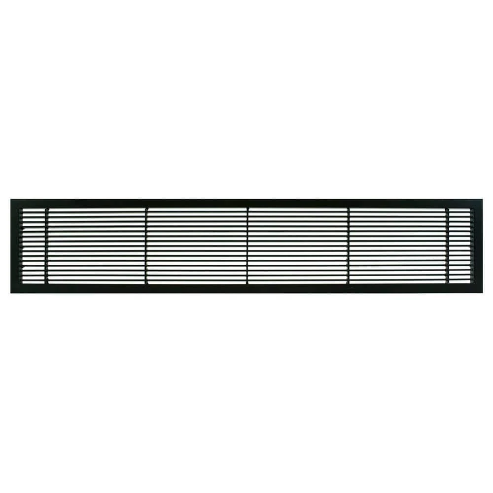 AG10 Series 4 In. X 14 In. Solid Aluminum Fixed Bar Supply/Return Air Vent Grille, Black-Matte 1 AG10 Series 4 In. X 14 In. Solid Aluminum Fixed Bar Supply/Return Air Vent Grille, Black-Matte