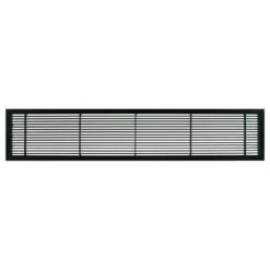 AG10 Series 4 In. X 24 In. Solid Aluminum Fixed Bar Supply/Return Air Vent Grille, Black-Matte