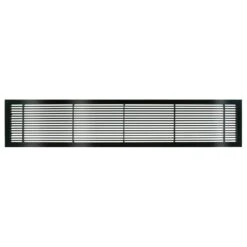 AG10 Series 4 In. X 24 In. Solid Aluminum Fixed Bar Supply/Return Air Vent Grille, Black-Gloss