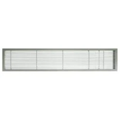 AG10 Series 4 In. X 24 In. Solid Aluminum Fixed Bar Supply/Return Air Vent Grille, Brushed Satin With Door