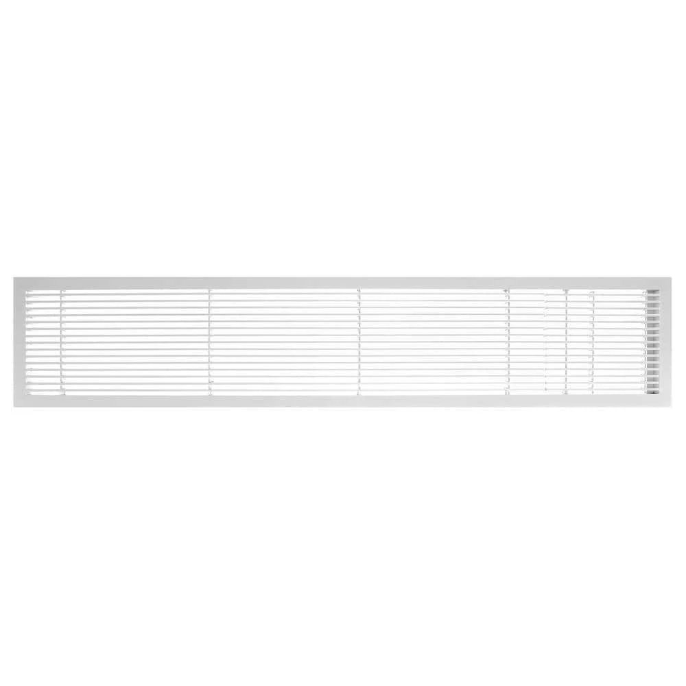 AG10 Series 4 In. X 24 In. Solid Aluminum Fixed Bar Supply/Return Air Vent Grille, White-Matte With Door 1 AG10 Series 4 In. X 24 In. Solid Aluminum Fixed Bar Supply/Return Air Vent Grille, White-Matte With Door