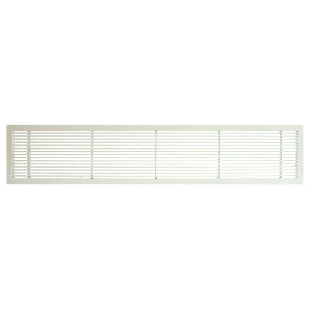 AG10 Series 6 In. X 30 In. Solid Aluminum Fixed Bar Supply/Return Air Vent Grille, White-Matte 1 AG10 Series 6 In. X 30 In. Solid Aluminum Fixed Bar Supply/Return Air Vent Grille, White-Matte