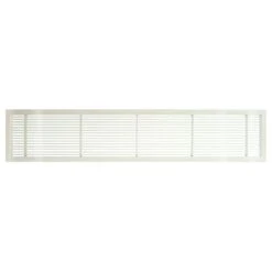 AG10 Series 6 In. X 42 In. Solid Aluminum Fixed Bar Supply/Return Air Vent Grille, White-Gloss