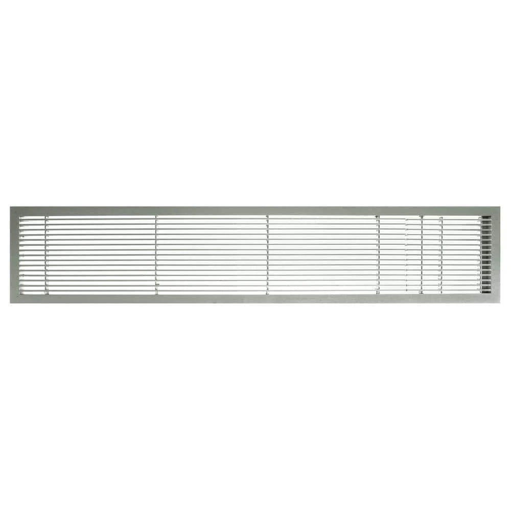 AG10 Series 6 In. X 42 In. Solid Aluminum Fixed Bar Supply/Return Air Vent Grille, Brushed Satin With Door 1 AG10 Series 6 In. X 42 In. Solid Aluminum Fixed Bar Supply/Return Air Vent Grille, Brushed Satin With Door