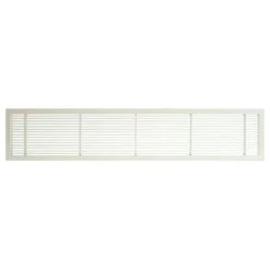 AG10 Series 6 In. X 48 In. Solid Aluminum Fixed Bar Supply/Return Air Vent Grille, White-Matte