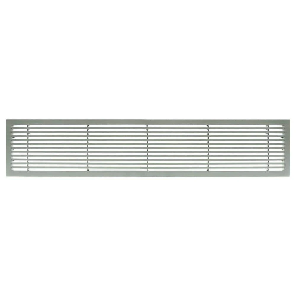 AG20 Series 6 In. X 24 In. Solid Aluminum Fixed Bar Supply/Return Air Vent Grille, Brushed Satin 1 AG20 Series 6 In. X 24 In. Solid Aluminum Fixed Bar Supply/Return Air Vent Grille, Brushed Satin