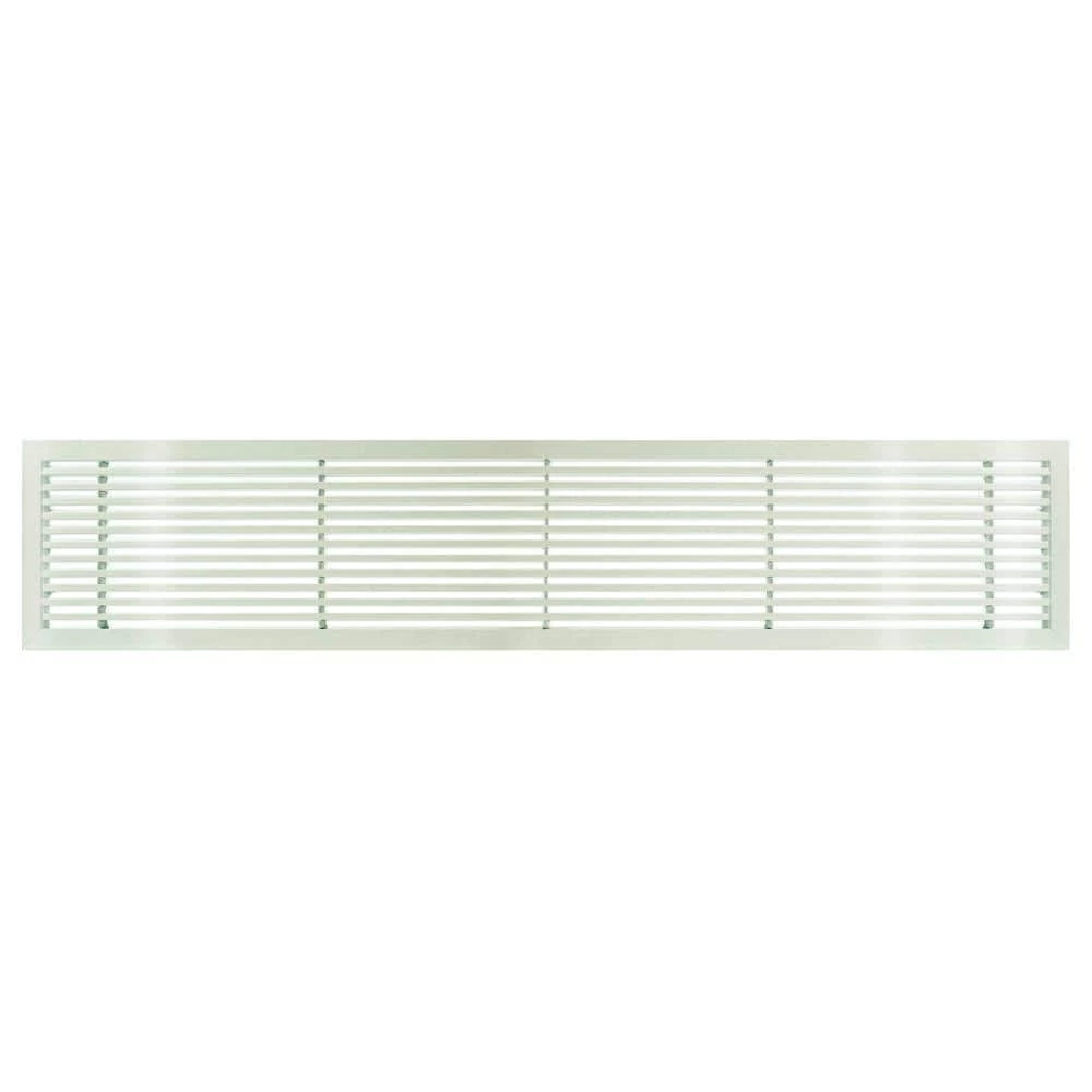 AG20 Series 6 In. X 30 In. Solid Aluminum Fixed Bar Supply/Return Air Vent Grille, White-Gloss 1 AG20 Series 6 In. X 30 In. Solid Aluminum Fixed Bar Supply/Return Air Vent Grille, White-Gloss