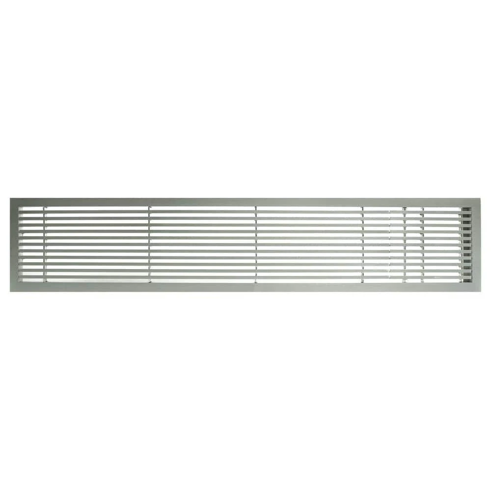 AG20 Series 6 In. X 36 In. Solid Aluminum Fixed Bar Supply/Return Air Vent Grille, Brushed Satin With Right Door 1 AG20 Series 6 In. X 36 In. Solid Aluminum Fixed Bar Supply/Return Air Vent Grille, Brushed Satin With Right Door