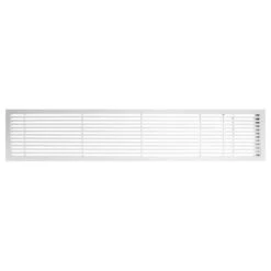 AG20 Series 6 In. X 36 In. Solid Aluminum Fixed Bar Supply/Return Air Vent Grille, White-Matte With Right Door