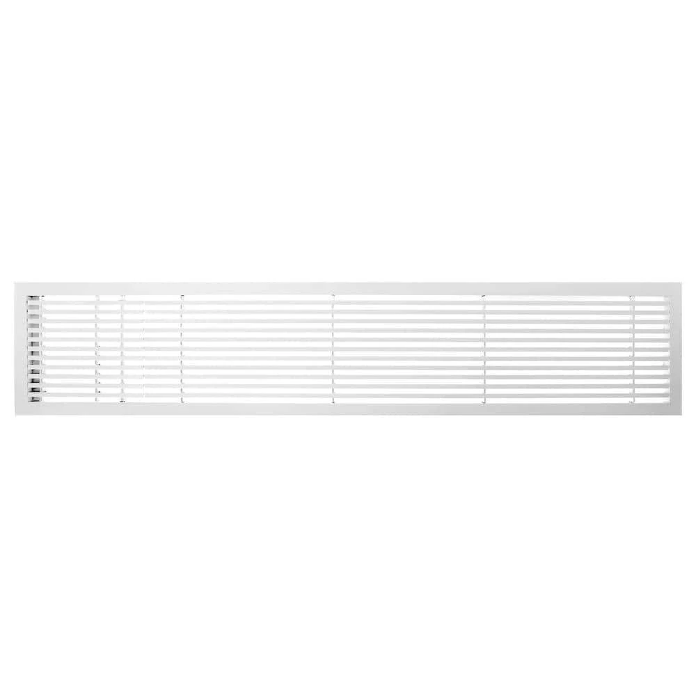 AG20 Series 6 In. X 36 In. Solid Aluminum Fixed Bar Supply/Return Air Vent Grille, White-Gloss With Left Door 1 AG20 Series 6 In. X 36 In. Solid Aluminum Fixed Bar Supply/Return Air Vent Grille, White-Gloss With Left Door