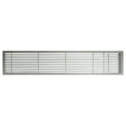 AG20 Series 6 In. X 42 In. Solid Aluminum Fixed Bar Supply/Return Air Vent Grille, Brushed Satin With Right Door