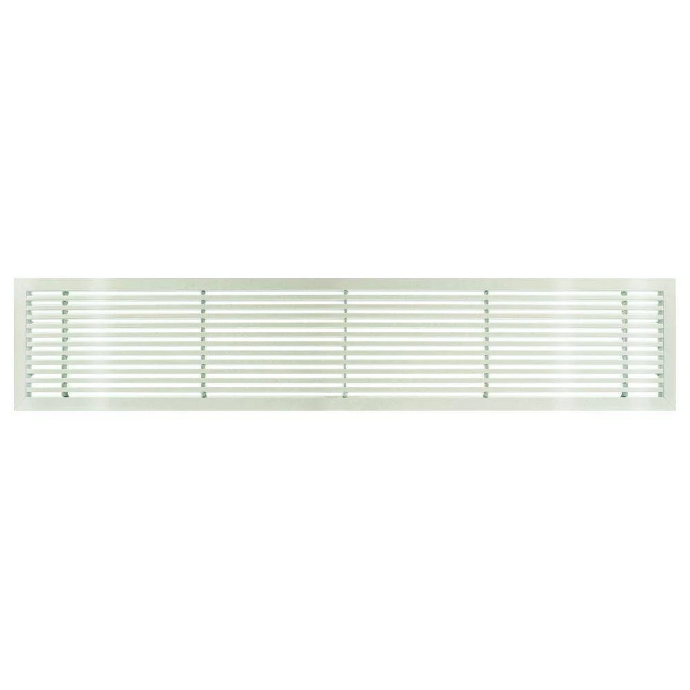 AG20 Series 6 In. X 48 In. Solid Aluminum Fixed Bar Supply/Return Air Vent Grille, White-Gloss 1 AG20 Series 6 In. X 48 In. Solid Aluminum Fixed Bar Supply/Return Air Vent Grille, White-Gloss