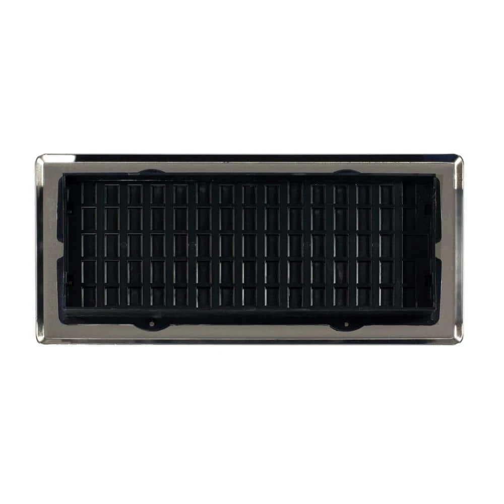 4 In. X 10 In. Steel Floor Register, Brushed Nickel 4 4 In. X 10 In. Steel Floor Register, Brushed Nickel - Image 4